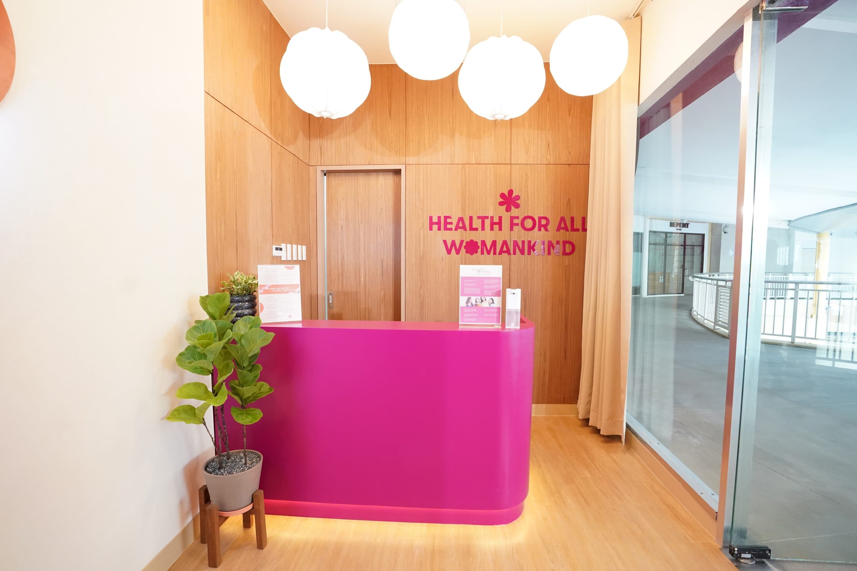 The reception at the Kindred clinic in Serendra, BGC